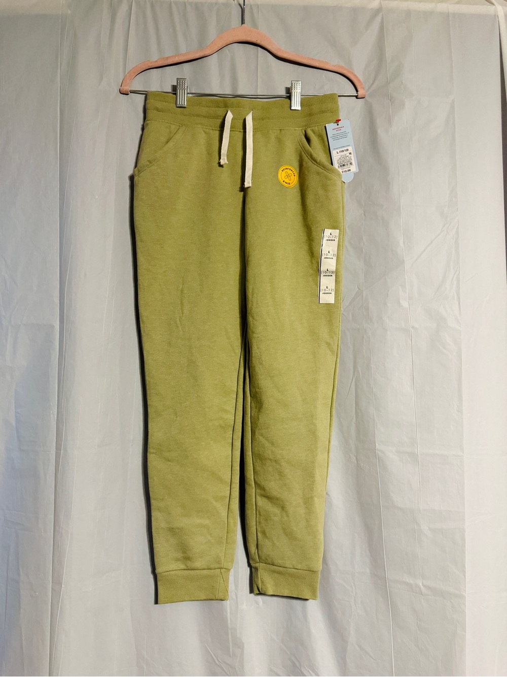 Kids Olive Green Jogger Sweatpants Size L 10-12 NWT